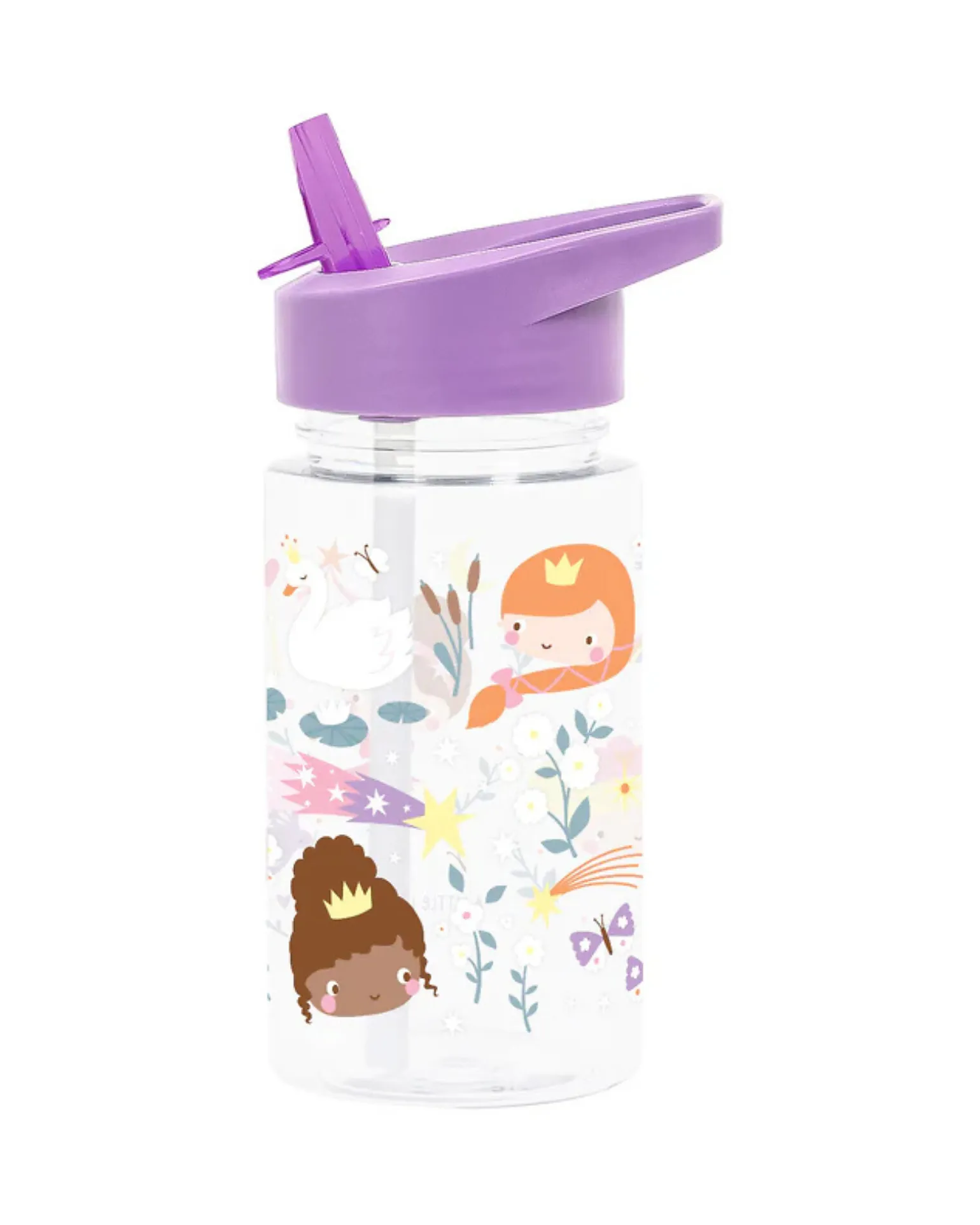 Borraccia con Cannuccia 450 ml - Principesse - Senza BPA!