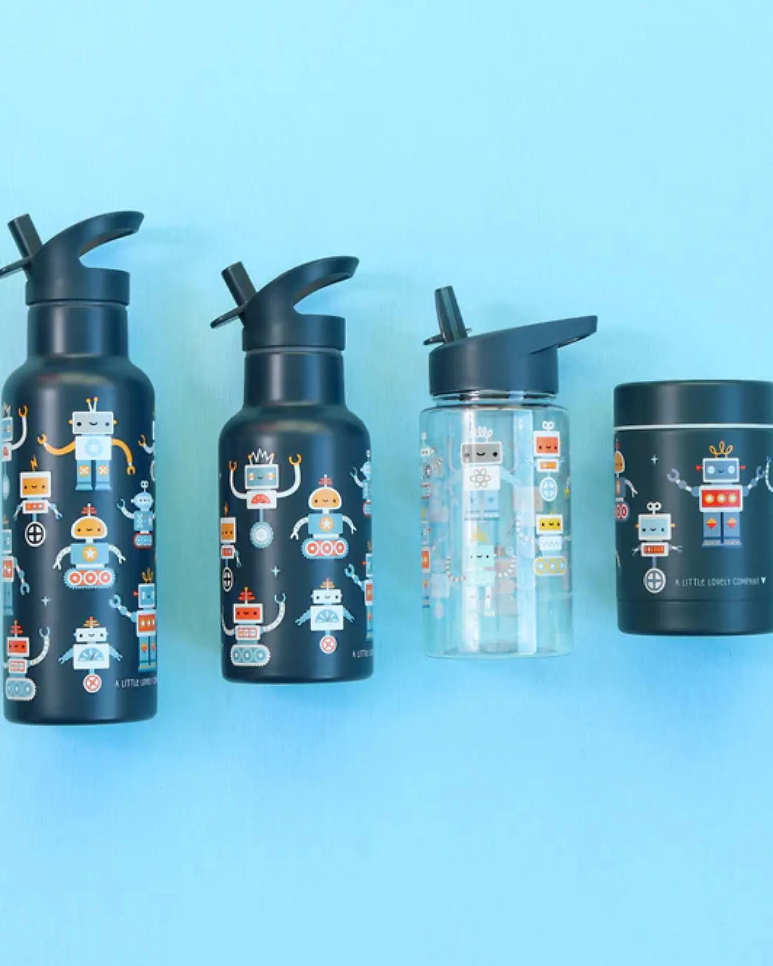 Borraccia con Cannuccia 450 ml - Robot - Senza BPA!