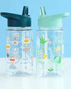 Borraccia con Cannuccia 450 ml - Robot - Senza BPA!
