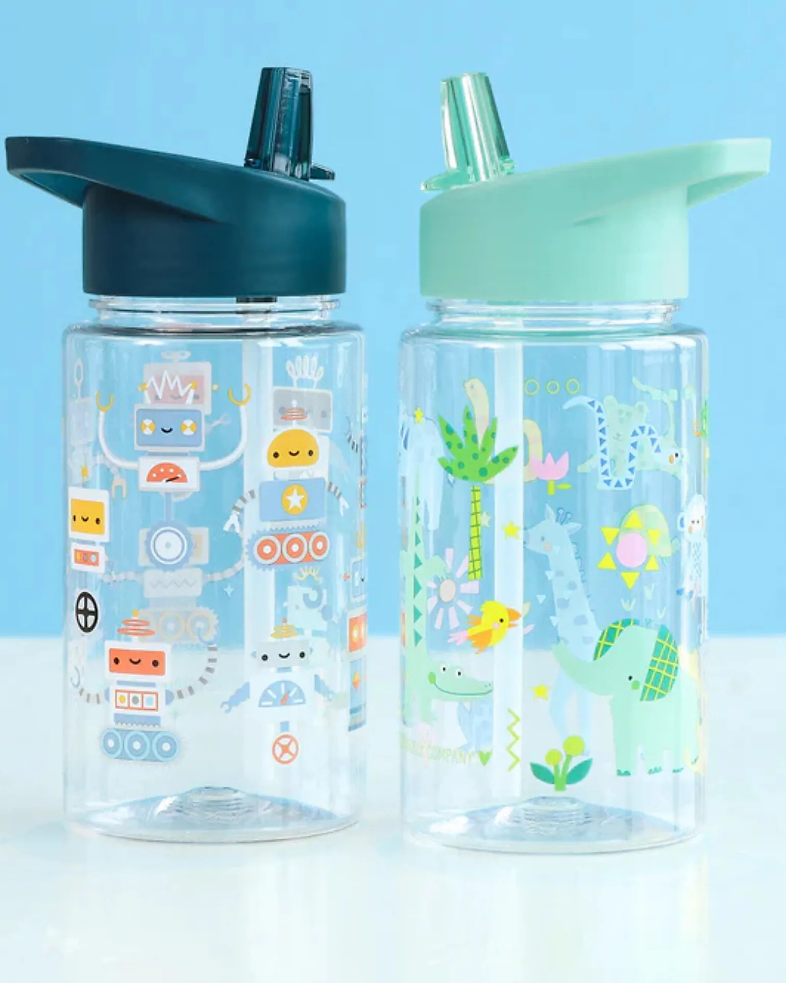 Borraccia con Cannuccia 450 ml - Robot - Senza BPA!