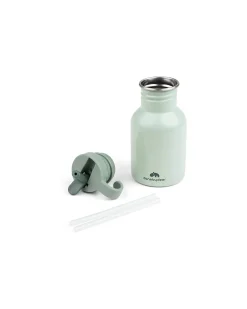 Borraccia in Metallo 350 ml - Croco - Verde - con Cannuccia a Scomparsa!