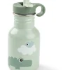 Borraccia in Metallo 350 ml - Playground - Verde - con Cannuccia a Scomparsa! - 12m+