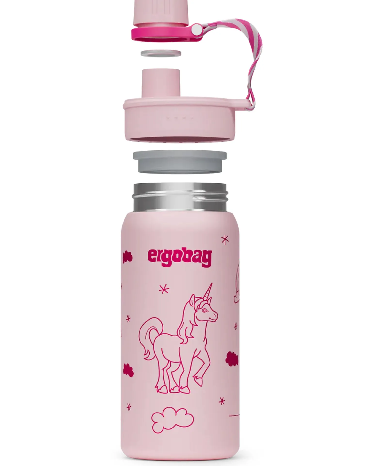 Borraccia Termica con Apertura easy-to-drink - 500 ml - Unicorno - Senza BPA