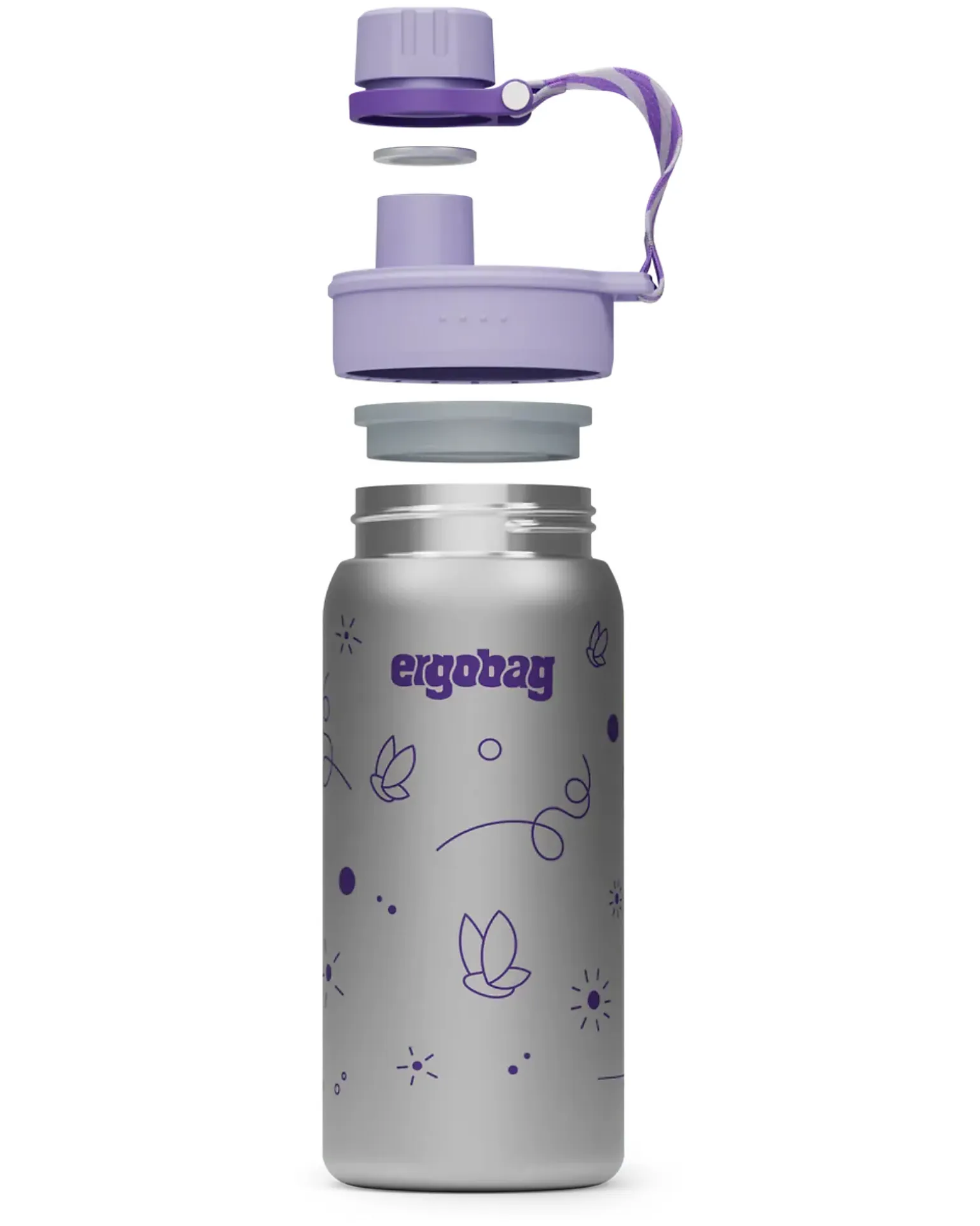 Borraccia Termica con Apertura easy-to-drink - 500 ml - Farfalle - Senza BPA
