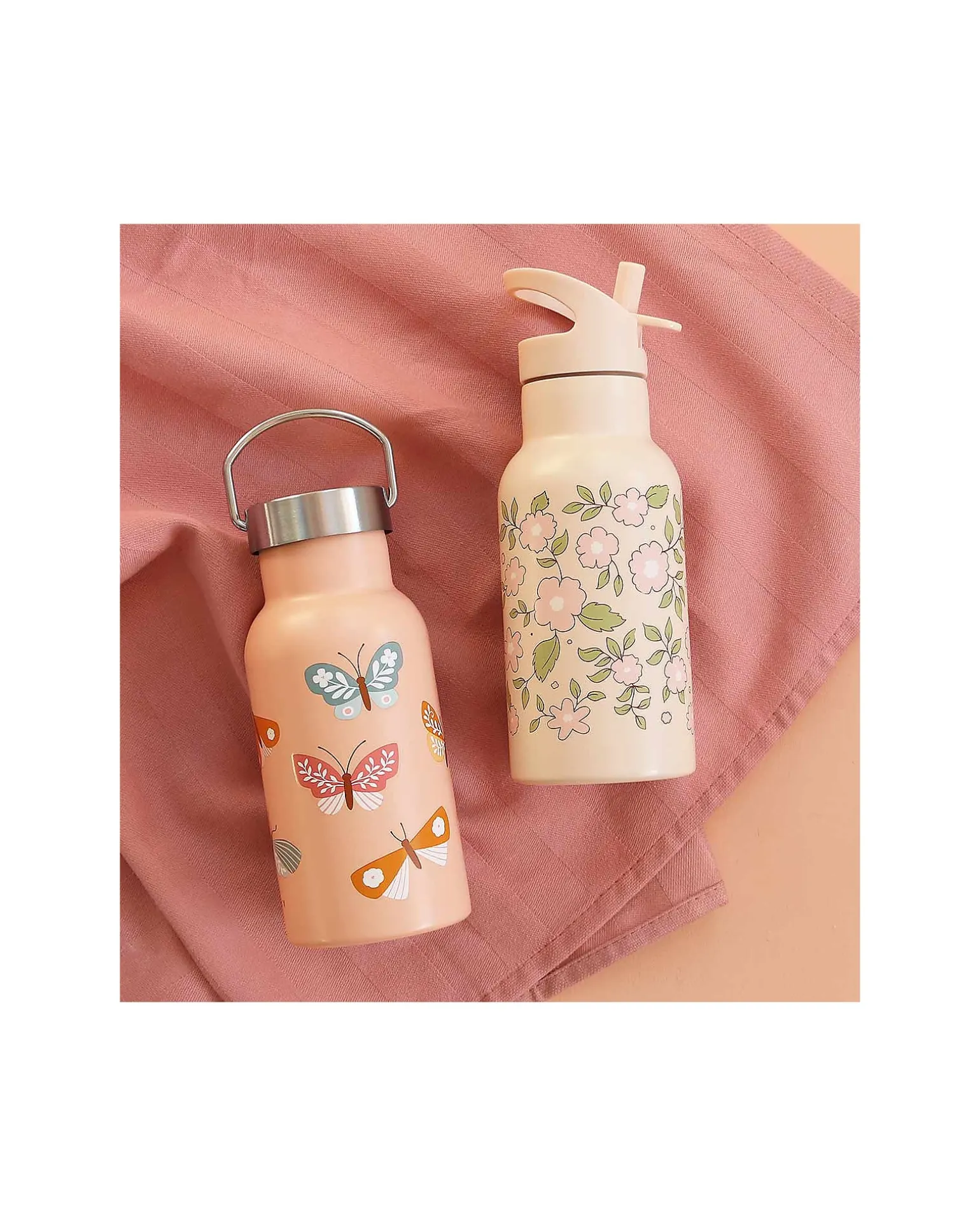 Borraccia Termica in Acciaio Inossidabile - 350 ml - Farfalle