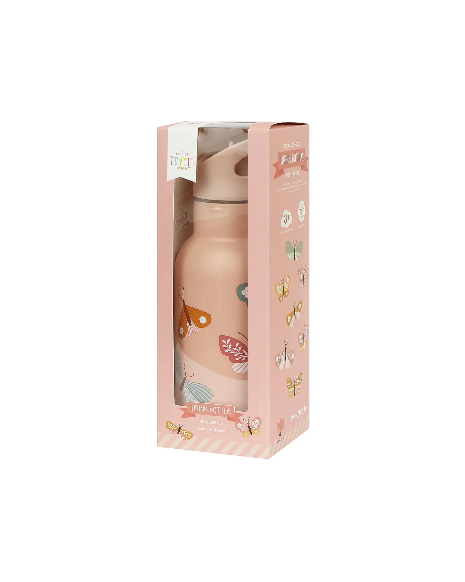 Borraccia Termica in Acciaio Inossidabile - 350 ml - Farfalle