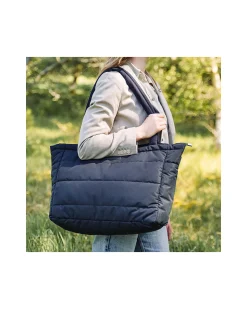 Borsa Cambio con Fasciatoio - Trapuntata - Nera - 26 L - Fatto con Bottiglie di Plastica Riciclata
