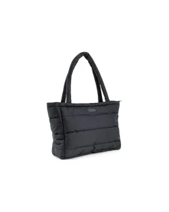 Borsa Cambio con Fasciatoio - Trapuntata - Nera - 26 L - Fatto con Bottiglie di Plastica Riciclata