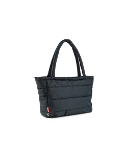 Borsa Cambio con Fasciatoio - Trapuntata - Nera - 26 L - Fatto con Bottiglie di Plastica Riciclata