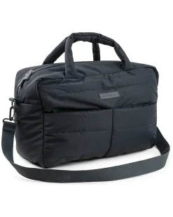 Borsa Cambio con Fasciatoio - Trapuntata - Nera - 24 L - Fatto con Bottiglie di Plastica Riciclata