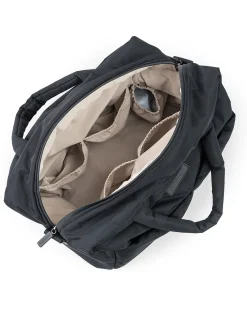 Borsa Cambio con Fasciatoio - Trapuntata - Nera - 24 L - Fatto con Bottiglie di Plastica Riciclata