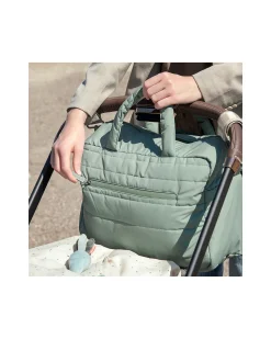 Borsa Cambio con Fasciatoio - Trapuntata - Verde - 24 L - Fatto con Bottiglie di Plastica Riciclata