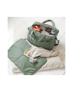 Borsa Cambio con Fasciatoio - Trapuntata - Verde - 24 L - Fatto con Bottiglie di Plastica Riciclata
