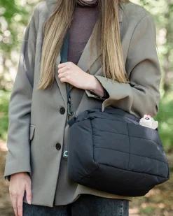 Borsa Cambio Passeggino Trapuntata - Nero - 12 L - Fatta con Bottiglie di Plastica Riciclata