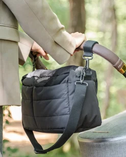 Borsa Cambio Passeggino Trapuntata - Nero - 12 L - Fatta con Bottiglie di Plastica Riciclata