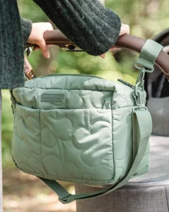 Borsa Cambio Passeggino Trapuntata - Verde - 12 L - Fatta con Bottiglie di Plastica Riciclata