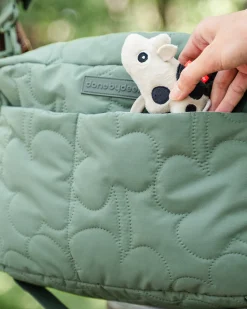 Borsa Cambio Passeggino Trapuntata - Verde - 12 L - Fatta con Bottiglie di Plastica Riciclata