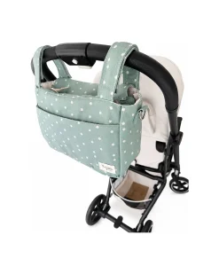 Borsa Organizer per Passeggino - Quadrifoglio - Verde - Compatibile con tutti i modelli di passeggino