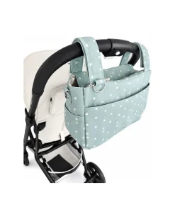 Borsa Organizer per Passeggino - Quadrifoglio - Verde - Compatibile con tutti i modelli di passeggino