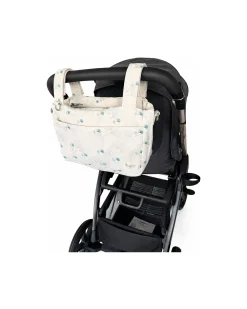 Borsa Organizer per Passeggino - Ginkgo - Avorio - Compatibile con tutti i modelli di passeggino