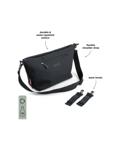 Borsa Passeggino Impermeabile - Nero - Ganci Inclusi
