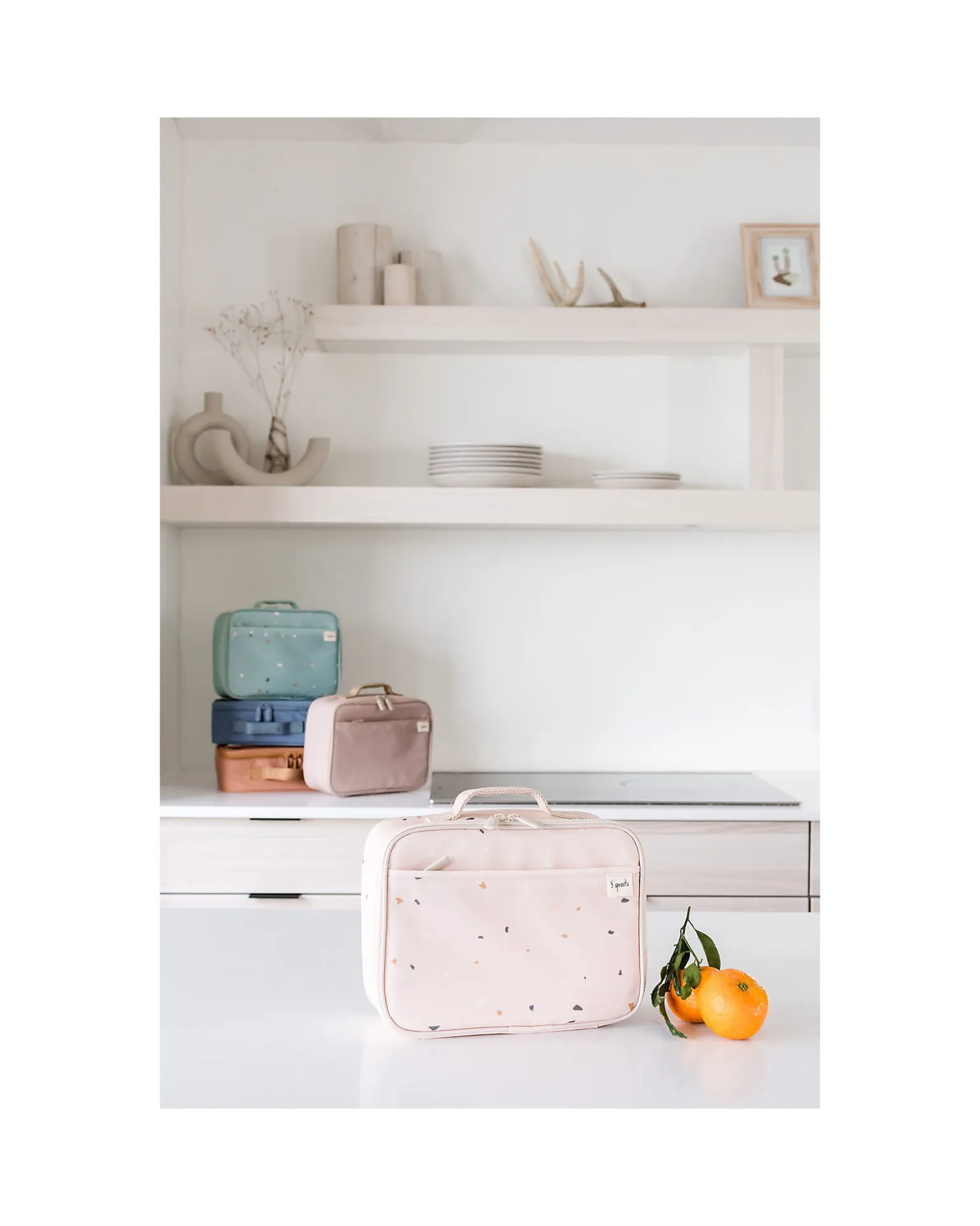 Borsa Portapranzo - Terrazzo Rosa - 100% Poliestere PET Riciclato