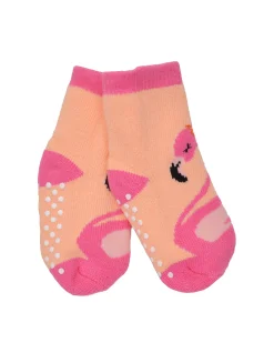 Calzini Antiscivolo Grip+Easy Franny il Fenicottero - Pacco da 3 - 0-24 mesi