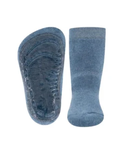 Calzini Antiscivolo SoftStep Uni - Jeans Melange - Cotone Bio GOTS