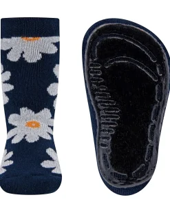Calzini Antiscivolo SoftStep - Fiori - Navy -Cotone