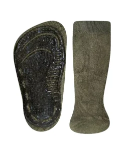 Calzini Antiscivolo SoftStep Uni - Verde oliva - Cotone Bio GOTS
