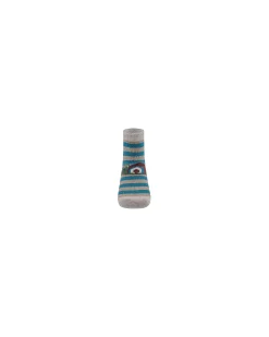 Calzini per Bambini - a Righe con Lumaca - Beige - Cotone Bio GOTS