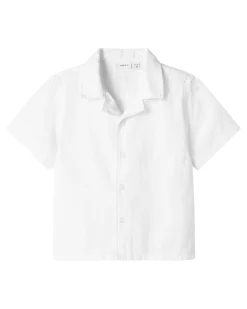 Camicia Maniche Corte - Bright White - 100% Cotone