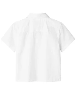 Camicia Maniche Corte - Bright White - 100% Cotone