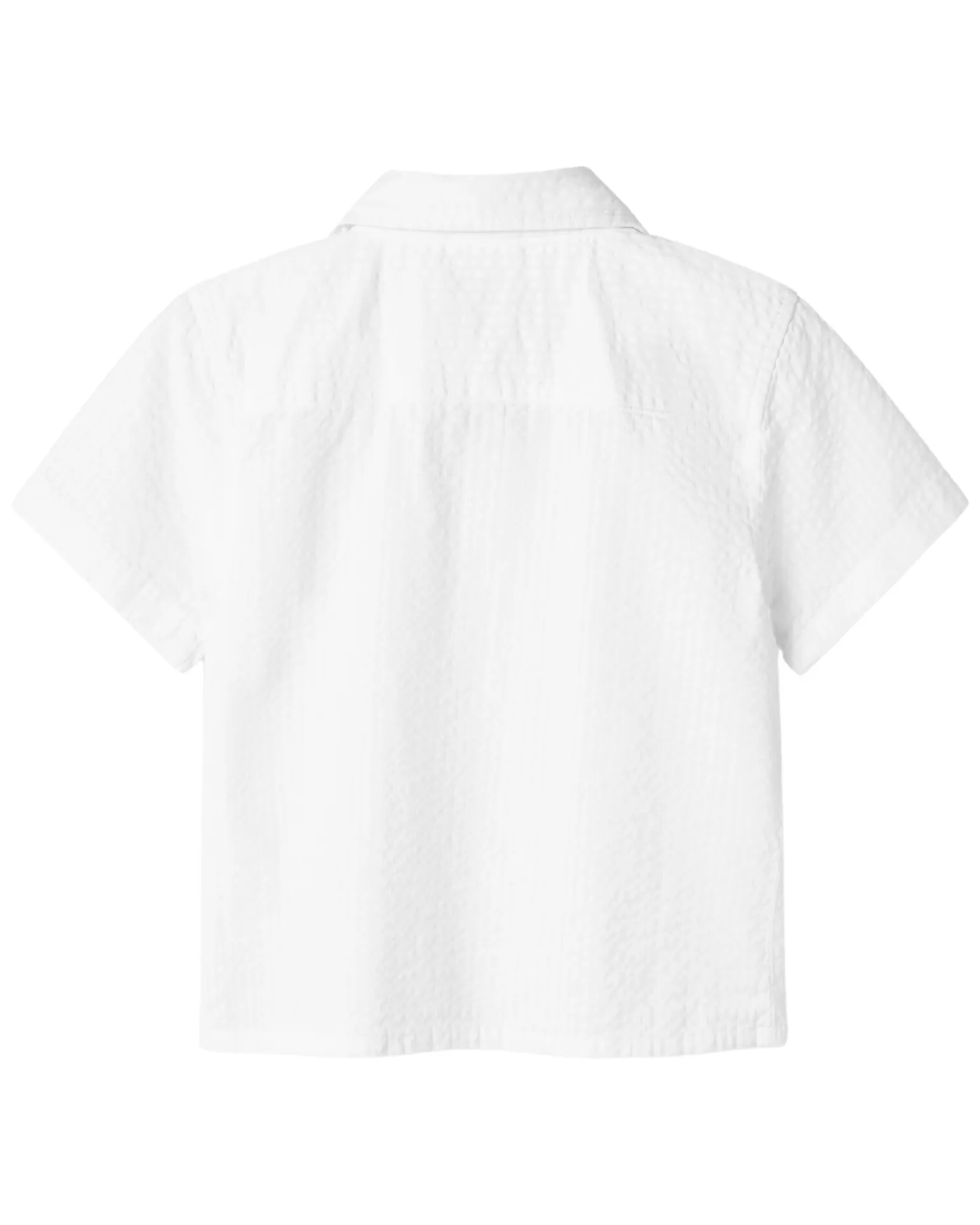 Camicia Maniche Corte - Bright White - 100% Cotone