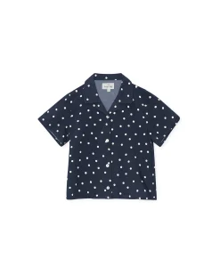 Camicia Maniche Corte Kelly - Blu Pois - 100% Visosa