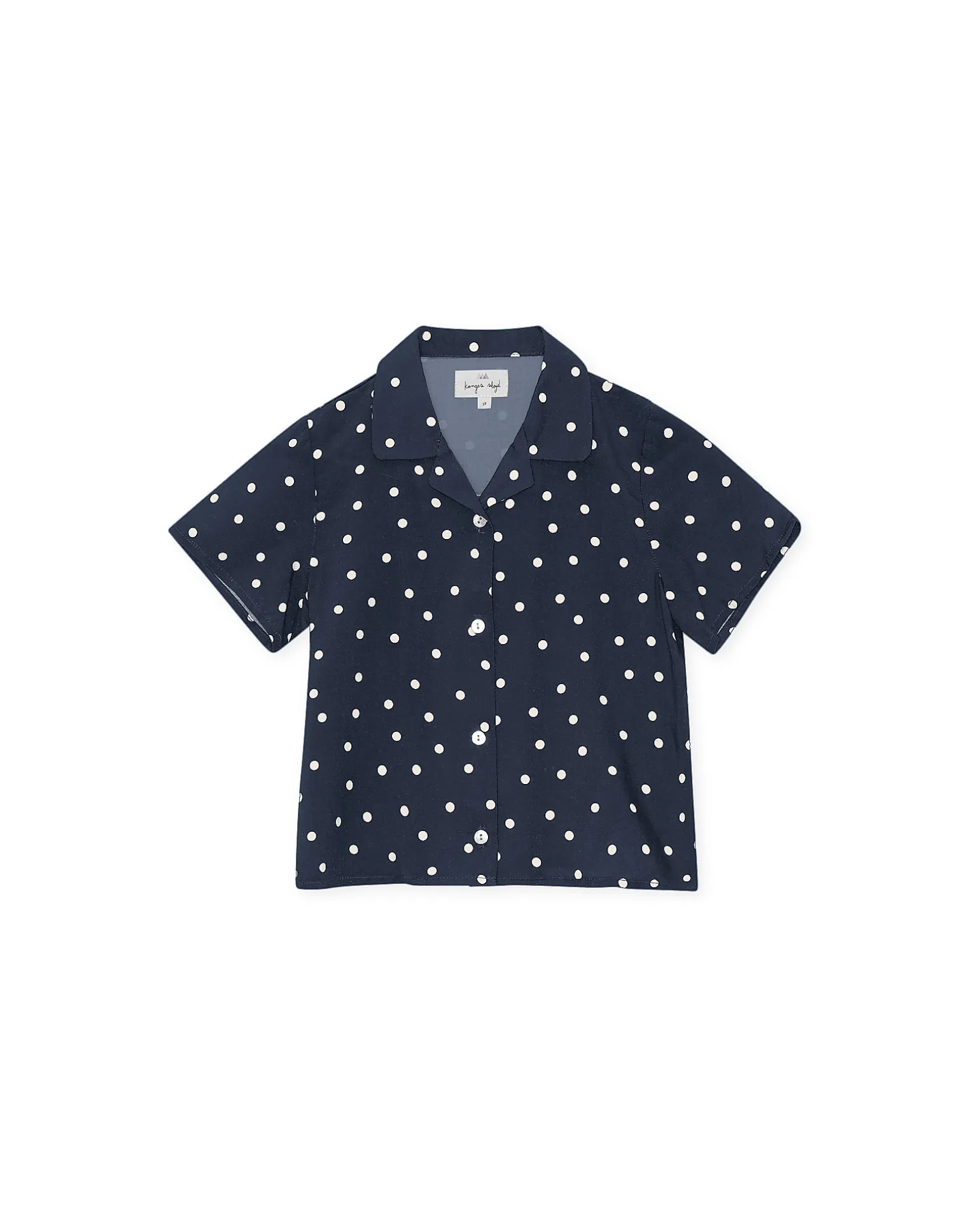 Camicia Maniche Corte Kelly - Blu Pois - 100% Visosa