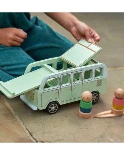 Camper Avventura - Naturale e Verde Chiaro - Legno - da 3 Anni