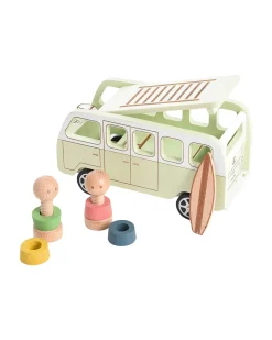 Camper Avventura - Naturale e Verde Chiaro - Legno - da 3 Anni