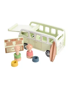 Camper Avventura - Naturale e Verde Chiaro - Legno - da 3 Anni