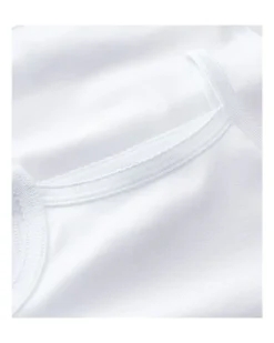 Canotta con Spalline - Pacco da 2 - Bianco - 100% Cotone Bio