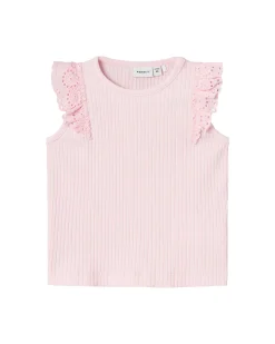 Canotta con Volant - Parfait Pink - Cotone Bio