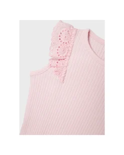 Canotta con Volant - Parfait Pink - Cotone Bio