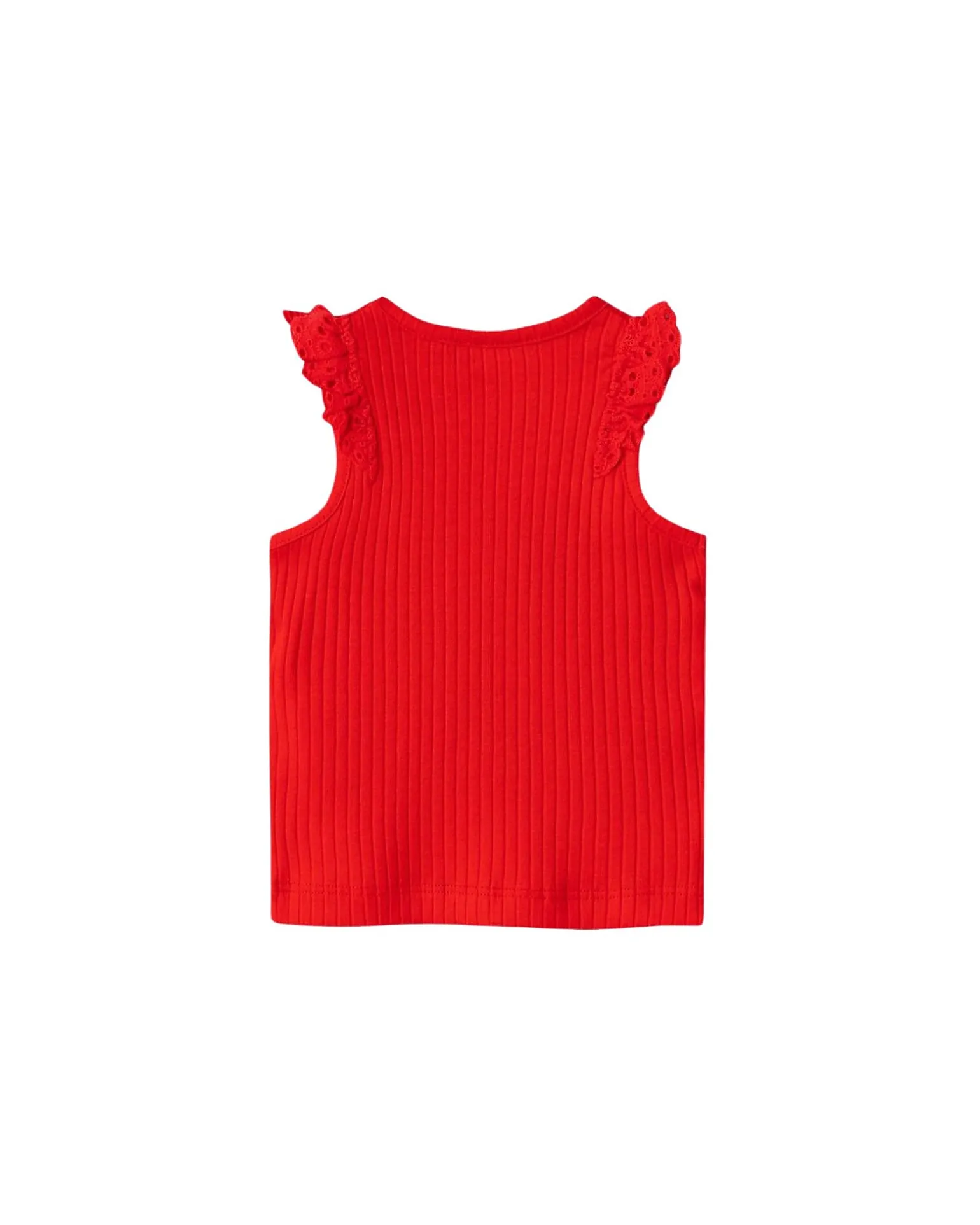 Canotta con Volant - Tomato - Cotone Bio