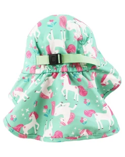 Cappellino Estivo con Falda Lunga Protettiva - UPF 50+ - Unity l'Unicorno