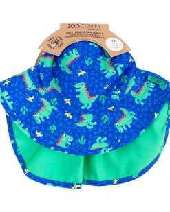 Cappellino Estivo con Falda Lunga Protettiva - UPF 50+ - Devin il Dinosauro