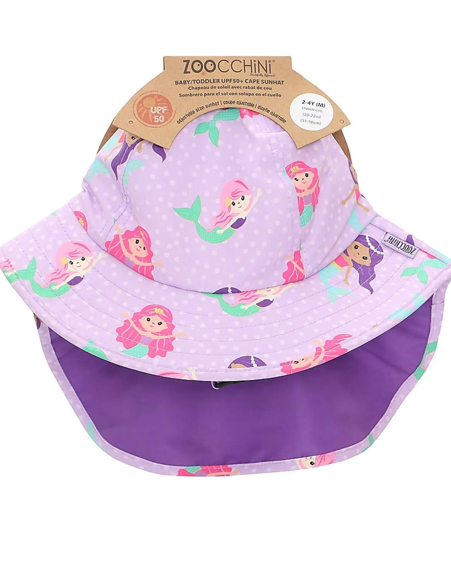 Cappellino Estivo con Falda Lunga Protettiva - UPF 50+ - Sirenetta