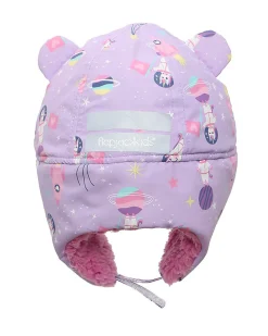 Cappello Aviatore Idrorepellente e Antivento - Unicorno Lilla - Morbido Tessuto Sherpa