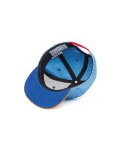 Cappello con Visiera Mini Jean - Marrone e Blu - 100% Cotone Bio