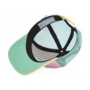 Cappello con Visiera Mini Poppy - Rosa Giallo e Turchese - Cotone Bio