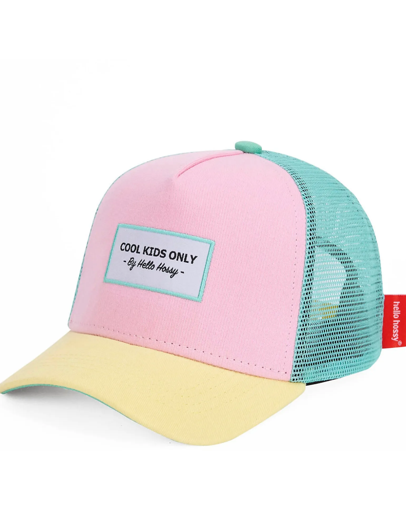 Cappello con Visiera Mini Poppy - Rosa Giallo e Turchese - Cotone Bio
